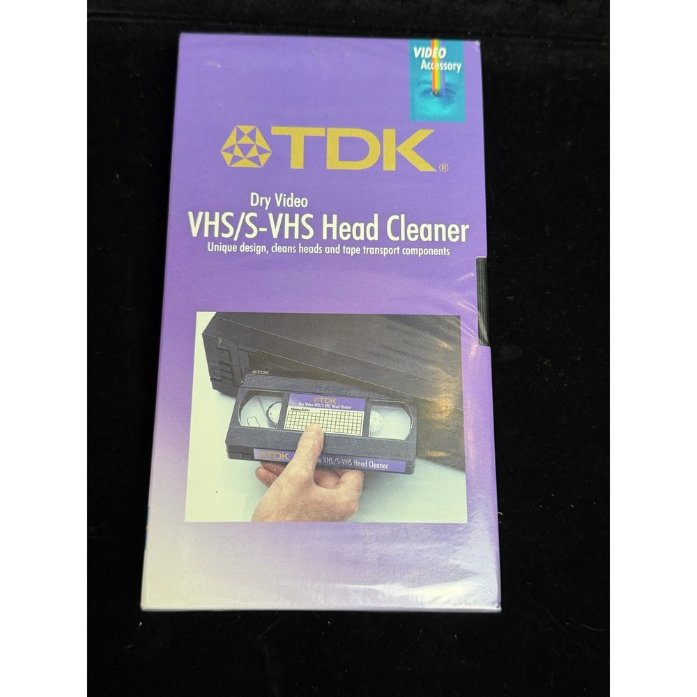 TDK Dry Video VHS S-VHS Head Cleaner TCL-11: Factory Sealed, Made in Japan